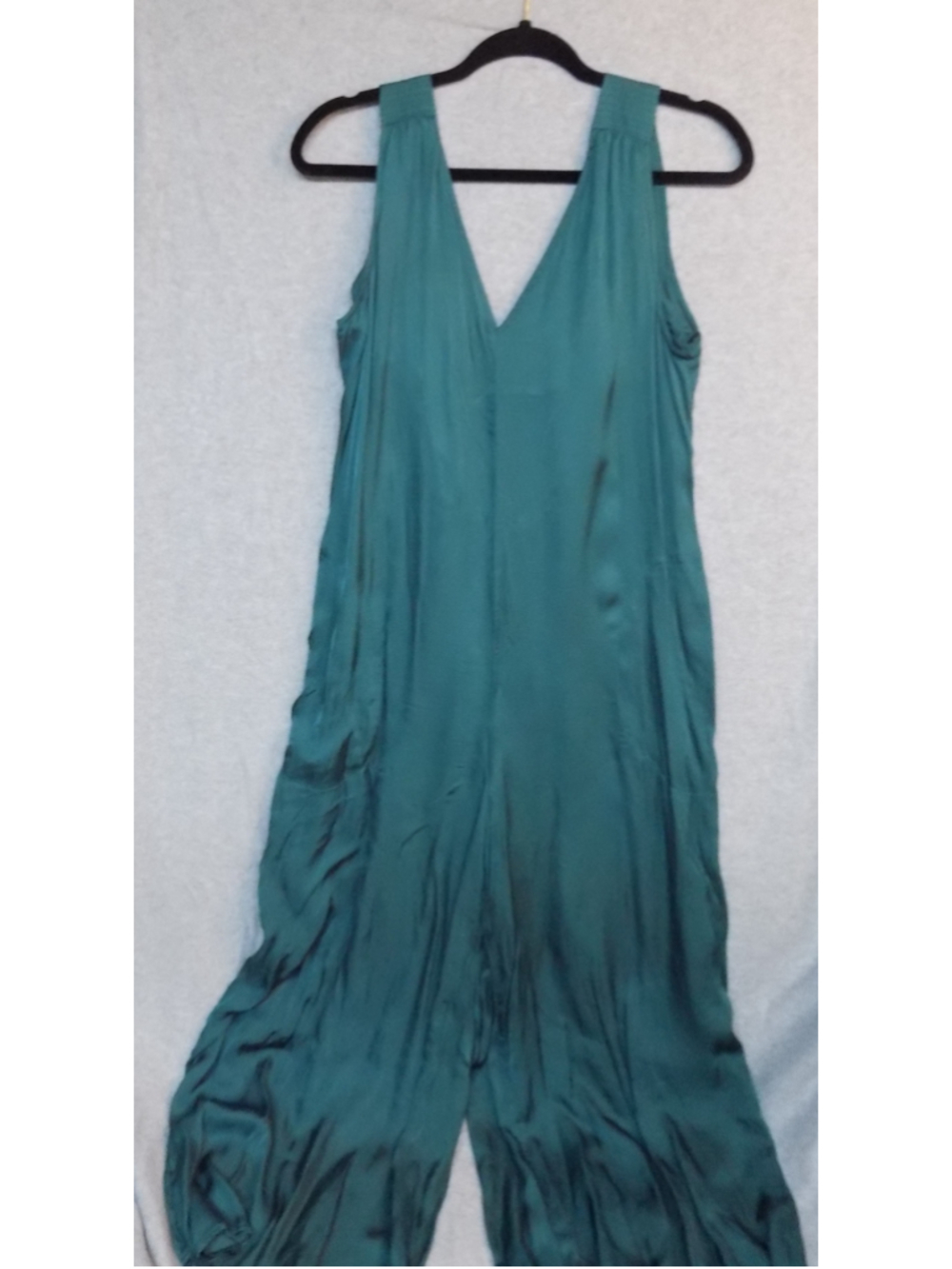 Women's Anthropologie Green Sleeveless Jumpsuit Size S